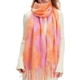 thumbnail image 5 of Lumtrix Women’s Tie-Dye Scarf Soft Fall Winter Wrap Long Lightweight Shawl with Tassel Fashion Scarves E One Size, 5 of 5