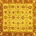 thumbnail image 1 of Ahgly Company Machine Washable Indoor Square Oriental Yellow Traditional Area Rugs, 7' Square, 1 of 4