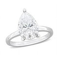 thumbnail image 1 of 3.00 Carat (ctw) Lab-Created Pear-Cut Moissanite Engagement Ring in Sterling Silver, 1 of 5