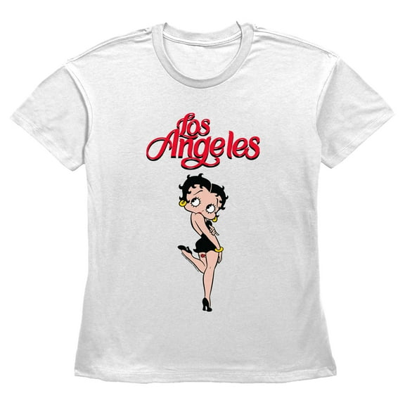 Women's Betty Boop Los Angeles Betty  Graphic Tee White Small
