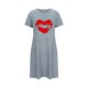 thumbnail image 4 of Camisón corto de talla grande para mujer, camisón de manga corta con estampado de pecho a la moda, camisón para mujer, 4 of 5