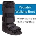 thumbnail image 4 of Ossur Pediatric Walking Boot Surgical Shoe - Easy Hook and Loop Strap, Left or Right Foot - Black, Small, 1 Ct, 4 of 4