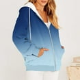 thumbnail image 2 of UTSJKR Women's Oversized Gradient Hoodies Full Zipper Long Sleeve Pullover Sweatshirt Fleece Lined Warm Jacket 2024 Fashion Winter Outwear Light Blue M, 2 of 6