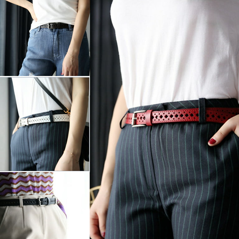 Daily multi pocket leather belt
