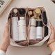 thumbnail image 4 of Large-Capacity Travel Cosmetic Bag Waterproof Portable Leather Makeup Bags With Handle and Divider, 4 of 5