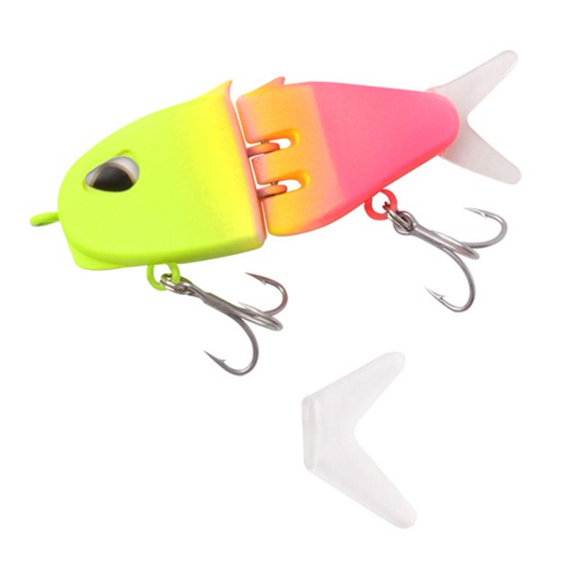 Mosiee Appât de Glisse Multi-Sections Leurre de Pêche avec Queue de Remplacement