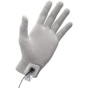 iStim Conductive Glove Package (Including Electrode Pads) for electrotherapy, Massage - Compatible with TENS/EMS Machine Units - Silver Thread (M)