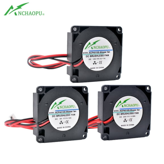 ACP4010S-Blower fan 4cm 40mm fan 40x40x10mm DC5V USB 12V 24V Mini side blower cooling fan for 3D printer projector router