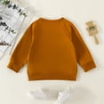 thumbnail image 5 of SUXIAN Toddler Kids Baby Boy Girl Crewneck Sweatshirt Long Sleeve Solid Color Pullover Top Casual Spring Fall Brown 2-3 Years, 5 of 9