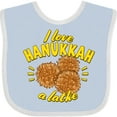 thumbnail image 3 of Inktastic I Love Hanukkah a Latke Boys or Girls Baby Bib, 3 of 4