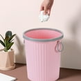 thumbnail image 5 of Kitchen Trash Can, Step-On Garbage Can with Lid, Tall Kitchen & Bathroom Trash Can, Small Office Waste Bin, Pink - Xuniizn, 5 of 7