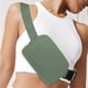 thumbnail image 1 of Bolsa de pecho impermeable de nailon verde para cruzar el cuerpo para hombres y mujeres, bolso de mensajero todo combinado para deportes al aire libre corriendo cinturón de cadera, 1 of 6