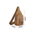 thumbnail image 2 of RKSTN Men'S Canvas Chest Bag Brown, 2 of 5