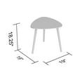 thumbnail image 3 of Side Table. End Table Living Room. Bedside Table or Night Stand. Small Entry Table. Easy To Assemble. White Top, Natural Wood Base, 3 of 4