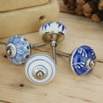 thumbnail image 2 of Ajuny Set of 10 Ceramic Knobs Blue and White Handmade for Kitchen Cabinets Furniture Door Cupboards Dresser Drawers Chest Glossy Finishing Handles Pull Decorative Knobs, 2 of 8