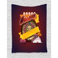 thumbnail image 1 of Casino Tapestry, Leisure Time Activities Gambling Game Roulette Wheel Dices and a Stack of Tokens, Wall Hanging for Bedroom Living Room Dorm Decor, 40W X 60L Inches, Multicolor, by Ambesonne, 1 of 2
