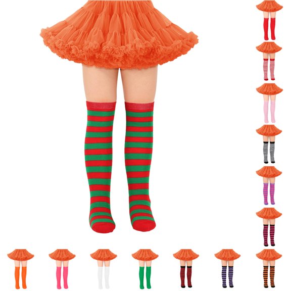 Girls Knee High Socks Soft Boys Girls Long Socks Tube Socks for Kids Halloween Accessories 1 Pair