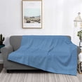 thumbnail image 2 of Fotbe Blue Gingham Manta de Franela con Estampado, Manta Ultrasuave para Cama, Sofá, Auto, Hipoalergénica y Antibolitas-40"x30", 2 of 6
