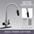 thumbnail image 3 of Westbrass 4 in 1 Kitchen Faucet with Dual Spray Mode Pull Down Retractable Sprayer, Matte Black, 3 of 9