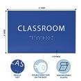 thumbnail image 3 of ADA CENTRAL SIGNS - 6" X4" Classroom Sign - ADA Compliant Tactile Graphics Grade 2 Braille Text Acrylic Wall Sign | Modern Utility Room Name Sign for School, college, University, and Training Areas, 3 of 7