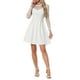thumbnail image 1 of Vestido de cóctel gótico de manga larga de malla transparente para mujer INSPIRE CHIC, mini vestido XL blanco, 1 of 7