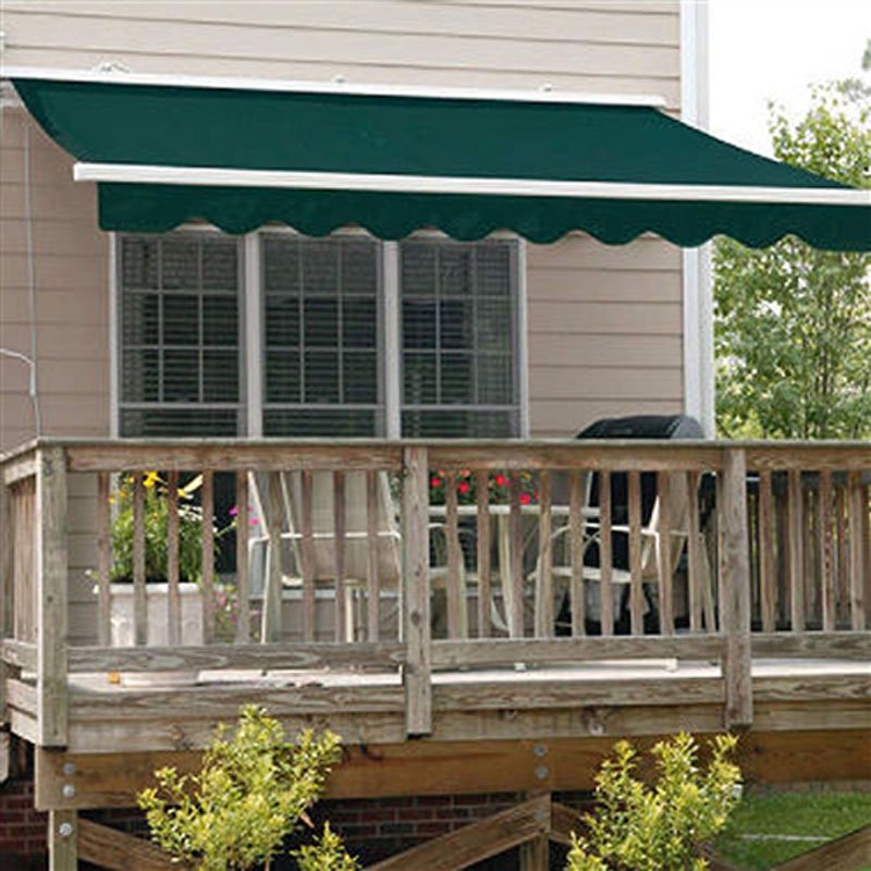 Ul Li Aleko Easy To Use Electricity Free Retractable Awning Is Perfect For A Patio Or Entertainment Area Li Li Hand Crank Opens And Closes The Awning Easily In Less Than A Minute Or The Awning Can