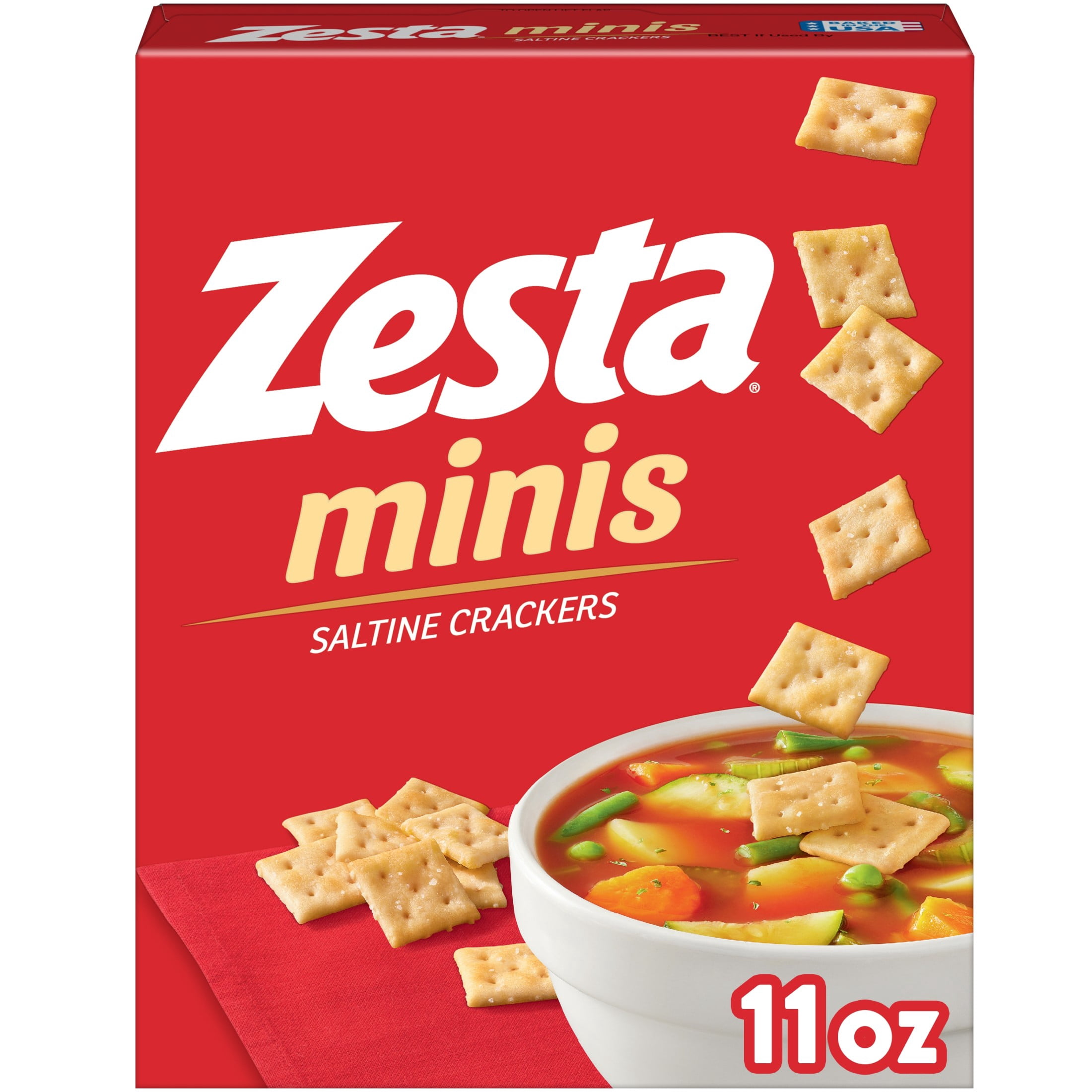 (3 pack) Zesta Minis Original Saltine Crackers, Soup Crackers, 11 oz