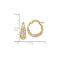 thumbnail image 2 of Gem & Harmony 14K Yellow and White Gold Polished Hoop Earrings for Women, 2 of 5