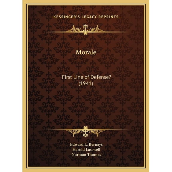 Morale: First Line of Defense? (1941) (Hardcover)