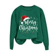 thumbnail image 4 of Enjoytime Crew Neck Sweatshirts Women Cute Printed Long Sleeve Pullover Tops Xmas Holiday Casual Fashion Clothing Army Green XL, 4 of 5
