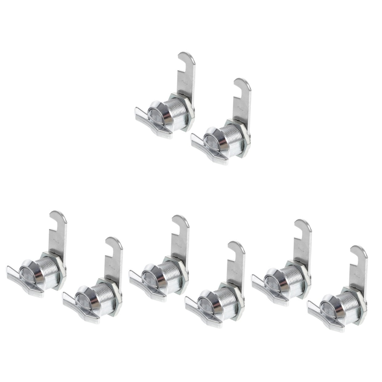 Set of 4 Security Drawer Lock Metal Kitchen Cabinet Locks Toolbox Silver
