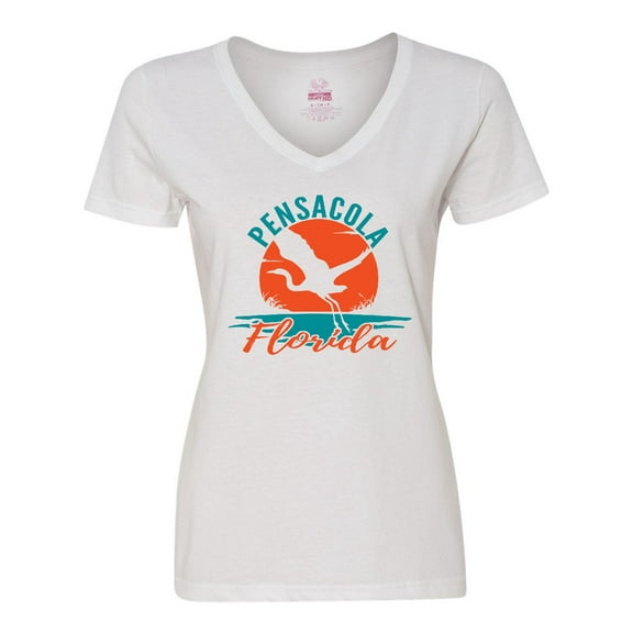 Inktastic Pensacola Florida Vacation Trip Women's V-Neck T-Shirt