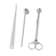thumbnail image 4 of Juego de 3 accesorios para velas perfecl Acero Inoxidable Decoración del hogar Plata, 4 of 8