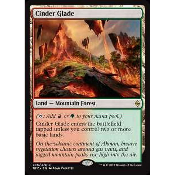 MtG Battle for Zendikar Rare Cinder Glade (Foil) #235