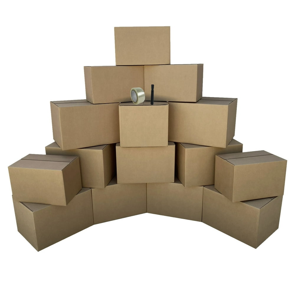 uBoxes Moving Boxes 1 BedRoom Economy 15 Moving Box Kit plus Moving ...