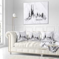 thumbnail image 3 of Designart Barcelona Black Silhouette - Cityscape Painting Throw Pillow - 16x16, 3 of 5