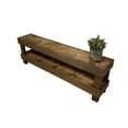 thumbnail image 4 of del Hutson Designs Rustic Luxe Wooden Bench Seat, Dark Walnut, Large, 4 of 10
