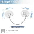 thumbnail image 5 of 2 Pieces Fridge Lock Refrigerator Lock with Keys, Freezer Lock Child Safety Cabinet Lock with Adhesive for Kitchen Appliance, Openable Furniture, Sliding Closet, Drawer and Toilet Seat, White, 5 of 7