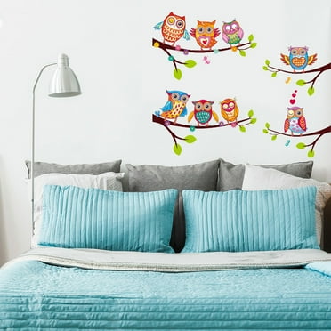 Windfall Forest Animals Wall Stickers Tree Owls Removable Wall Art