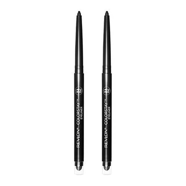 Lápiz delineador de ojos Revlon ColorStay Waterproof 201 negro, paquete de 2