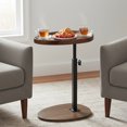 thumbnail image 4 of MINGYI C Shaped Side Table,Adjustable Height C Table End Table for Couch,Wood Slide Laptop Desk, for Sofa/Bed/Bathtub,Brown(teardrop shape), 4 of 4