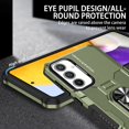thumbnail image 4 of Decase for Samsung Galaxy A10s,Galaxy A10s Rugged Case Support Magnetic Car Mount Military Grade Drop Protection Heavy Duty Armor Phone Cover with 360° Ring Kickstand - Green, 4 of 7