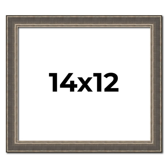 14x12 Frame Silver Real Wood Picture Frame Width 1.25 Inches | Interior Frame Depth 0.5 Inches |