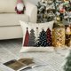 thumbnail image 3 of Funda de almohada con diseño de árbol de Navidad en acuarela, 18.0 x 18.0 in, invierno, 3 of 5