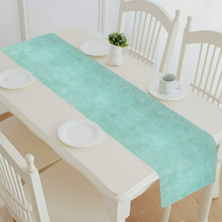 

ABPHQTO Teal Aqua Blue Paper Colorful Texture Table Runner Placemat Tablecloth For Home Decor 14x72 Inch