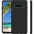 thumbnail image 2 of Galaxy S10 Plus Case,Liquid Silicone Dual Layer Hybrid Hard PC& Soft Silicone, Gel Rubber Bumper Slim Fit Shockproof Protective Phone Case, Phone Cover for Samsung Galaxy S10 Plus - Black, 2 of 6