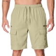 thumbnail image 2 of POENTAB Men's Cargo Shorts Quick Dry Lightweight Stretch Fishing Hiking Shorts for Men with 7 Pockets for Outdoor Travel Khaki, 2 of 9