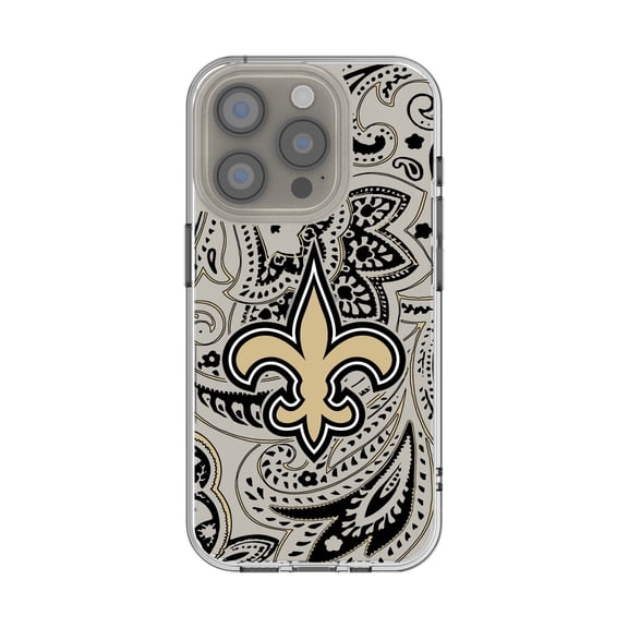New Orleans Saints iPhone Clear Paisley Design Case
