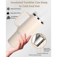 thumbnail image 3 of 40 oz Tumbler With Handle and Straw Lid Insulated Reusable Stainless Steel Water Bottle Travel Mug Iced Coffee Cup Travel Mug for Hot and Cold Beverag, 3 of 4