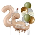 thumbnail image 4 of Retro Matte Caramel Colored Dinosaur Aluminum Film Number Balloon Set Happy Birthday Party Decoration Kids Background Photo Prop (9,Other), 4 of 7